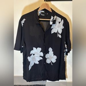 Allsaints Black Floral Shirt - Preloved - Size L Men’s